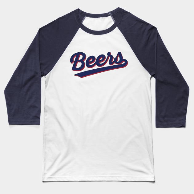 Baseketball Beers Baseball T-Shirt by lavdog